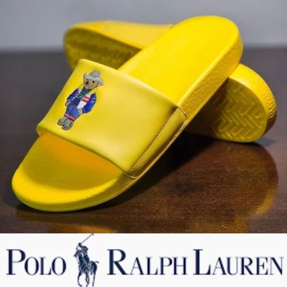 Polo Ralph Lauren | Shoes | Polo Bear Cowboy Yellow Slide  display picture 1